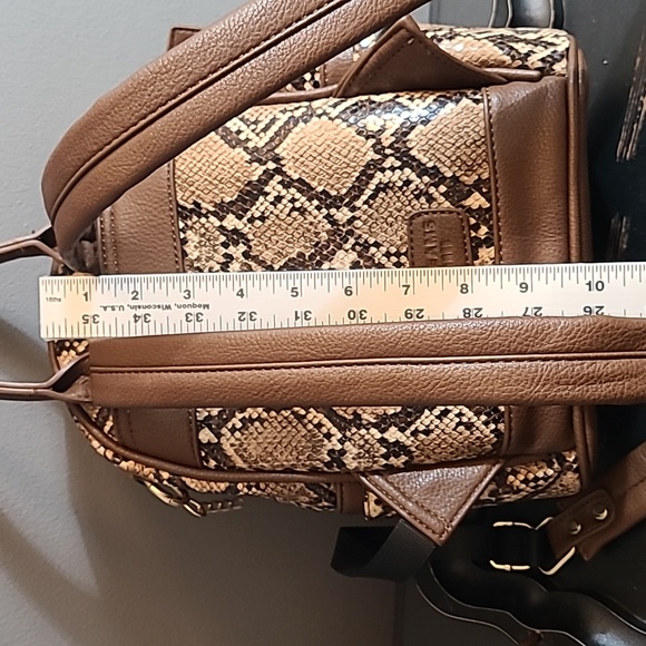 Like Dreams Faux brown snakeskin backpack. *missing fuzzy dangle in pictures - Picture 8 of 10